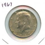 1967 Kennedy Silver Half Dollar - 40% Silver