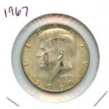 1967 Kennedy Silver Half Dollar - 40% Silver