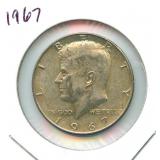 1967 Kennedy Silver Half Dollar - 40% Silver