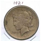 1921 Peace Silver Dollar