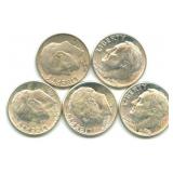 (5) Roosevelt Silver Dimes