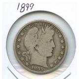 1899 Barber Silver Half Dollar