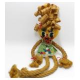 Vintage Large Rope Folk Art Doll - 26" Long