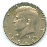 1966 Kennedy Silver Half Dollar - 40% Silver