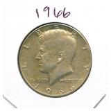 1966 Kennedy Silver Half Dollar - 40% Silver