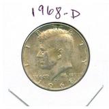 1968-D Kennedy Silver Half Dollar - 40% Silver