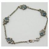 Vintage Sterling N925 Evil Eye Hamsa Protection