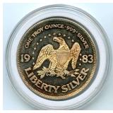 1983 Life-Liberty-Happiness Silver Liberty Bell -