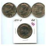 1971-D BU, (2) 1976 & 1981 Kennedy Half Dollars