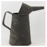 U.S. One Quart Liquid Metal (Oil?) Can Pitcher