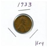 1933 Lincoln Wheat Cent