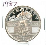1987 Standing Liberty 1 Ounce Silver Round - .999