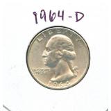 1964-D Washington Silver Quarter