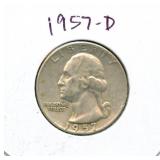 1957-D Washington Silver Quarter