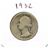 1932 Washington Silver Quarter