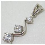 ATI Sterling Silver Pendant with Zirconium