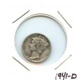1941-D Mercury Silver Dime
