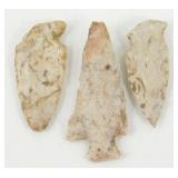 3 Authentic Arrowheads