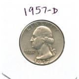 1957-D Washington Silver Quarter