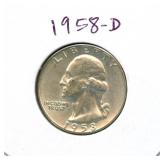 1958-D Washington Silver Quarter