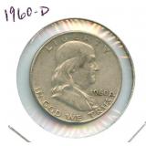 1960-D Franklin Silver Half Dollar