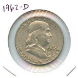 1962-D Franklin Silver Half Dollar