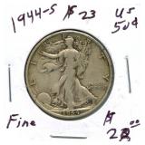 1944-S Walking Liberty Silver Half Dollar