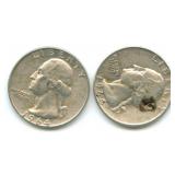 Pair of 1964-D Washington Silver Quarters