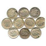 10 Roosevelt 90% Silver Dimes