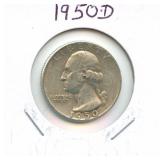 1950-D Washington Silver Quarter
