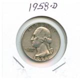 1958-D Washington Silver Quarter