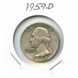 1959-D Washington Silver Quarter