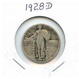 1928-D Standing Liberty Silver Quarter