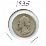 1935 Washington Silver Quarter