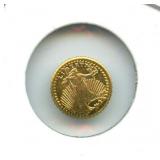 Miniature Gold-Plated Saint Gaudens Replica