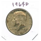 1969-D Kennedy Silver Dollar - 40% Silver