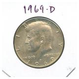 1969-D Kennedy Silver Dollar - 40% Silver
