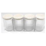 * 4 Glass Containers