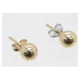 14K Yellow Gold Pierced Earring - 0.27 grams