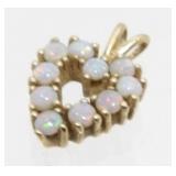 14K Yellow Gold and Opal Pendant - 1.33 grams