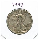 1943 Walking Liberty Silver Half Dollar