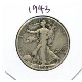 1943 Walking Liberty Silver Half Dollar