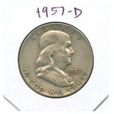 1957-D Franklin Silver Half Dollar