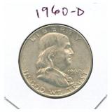1960-D Franklin Silver Half Dollar