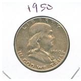1950 Franklin Silver Half Dollar