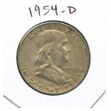 1954-D Franklin Silver Half Dollar