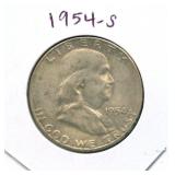 1954-S Franklin Silver Half Dollar
