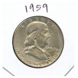 1959 Franklin Silver Half Dollar