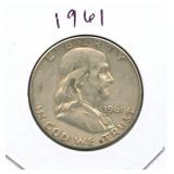 1961 Franklin Silver Half Dollar
