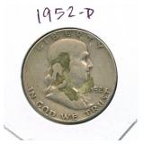 1952-D Franklin Silver Half Dollar